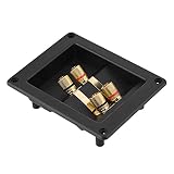 Tihebeyan Conector de la Caja de terminales del Altavoz, Conector de subwoofer de la Caja de Altavoces del Conector del Cable del Terminal de borne de Cobre 4