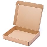 TeleCajas | (25x) Caja de Cartón Postales Kraft | Cajas Automontables con Tapa para Almacenaje | Medidas: 45x35x07 cms ~ Portátil | Lote de 25 uds
