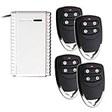 Juego receptor + 4 mandos rolling code 433,92 MHz receptor 1 canal NO-C-NC universal 12-24 V + radiomando 3 canales