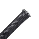 Alex Tech 6mm-30m Funda de Cable Trenzado Expandible Recoge Cables Cubre Cables Tapa Cables para Cable de Audio y Video Alambre Automotriz - Negro