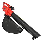 Outsunny 3 en 1 Aspirador Soplador y Triturador de Hojas Eléctrico Potencia 3000W Velocidad de 270 km/h con Bolsa Colectora 45L y 2 Ruedas 118x17x29 cm Negro