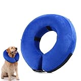 YAMI Collar de recuperación Inflable para Perros, Cono de Cuello isabelino Ajustable para Mascotas Recuperación de cirugía o heridas (L)
