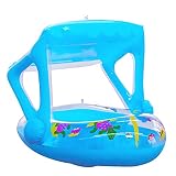 Flotador Bebe, Flotadores Piscina Toldo Ajustable Anti-Vuelco Piscina Bebe Bolsillo para Sentarse Suave Y CóModo Flotadores para Bebes Adecuado para BebéS De 5 A 36 Meses.