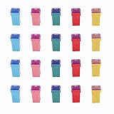 HUAZIZ 20Pcs 20A / 30A / 40A / 50A / 60A Automotive Tall/Standard Profile Jcase Kit de fusibles en forma de caja para camiones, coches y SUV
