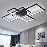 Moderna lámpara de techo para salón dormitorio decorativa LED con mando a distancia lámpara de comedor techo diseño cuadrado pantalla acrílica lámpara de pasillo iluminación de cocina cuarto de baño