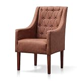 SUENOSZZZ-ESPECIALISTAS DEL DESCANSO Sillón Butaca clásica Florencia, sillón salón, habitación Sillas de Brazos capitoné tapizado en Tela Retro Vintage