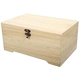 Rayher 62196000 Cofre Madera, 28 x 18 x13.5 cm, con Bandeja de 6 Compartimentos extraíble