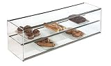 Vitrina expositora alimentos, ideal barra bar para los aperitivos, 2 pisos, cristal recto