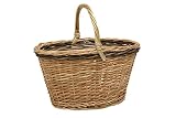 MIMBRE NATURAL Cesta para Setas Hecha A Mano EN ESPAÑA (26×36×21)