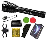 Linterna Trustfire J18 7 Led CREE XML-T6-4200 mAh ultrafire - 8500lm / 1 Modo / 3 baterías. Aguardos, vigilancia, caza, linterna de gran alcance (C - Linterna Kit completo)