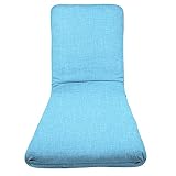 TIENDA EURASIA Colchoneta para Tumbona de Jardin - Cojin Tumbona Acolchado Relleno de Fibra - Funda de Tela con Cremallera Lavable - Medida para Tumbona de 180 x 50 cm (Azul Turquesa)