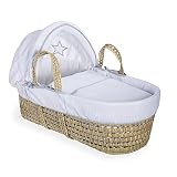 Clair de Lune Silver Lining Palma Moisés Cesta, color blanco
