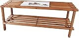 Zapatero de madera con 2 pisos 30 x 74 x 26 cm