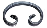 UHRIG Elemento decorativo para barandillas de escaleras, balcón y vallas, arco C de acero para hierro forjado, pieza decorativa, decoración de vallas, 110 x 64 cm