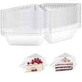 50 Piezas Cajas Para Tartas Individuales, Cajas Para Tarta de Queso, Sándwiches, Pasteles, Ensalada, Hacer pastel de Navidad, Adecuado para Hornear en Casa, Fiesta, Tienda de Postres