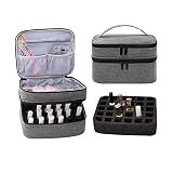 S SMAUTOP 30Grids Bolsa de Almacenamiento de Esmalte de uñas Cosmético Aceite Esencial Perfume Bolso Organizador de lápiz Labial portátil de Doble Capa