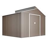Hoggar by Okoru Cobertizo Premium Metal para Almacenamiento 7,25m2-282x257x222cm. Casta Jardin terraza