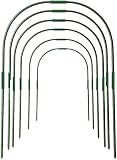 WERTSWF Tubo de acero recubierto de plástico desmontable, 6 piezas para aumentar los aros de invernadero para camas elevadas