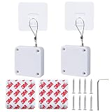Exbrith 2 Piezas Cierrapuertas Automático con Sensor, Cierrapuertas con Sensor Automático, Correderas Sensor De Cierre, para la Mayoría de Las Puertas, Puertas de Madera y Metal