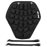 Cojín de asiento de motocicleta para alivio de presión, prensa de mano, almohadilla de asiento inflable para motocicleta, absorción de impactos, protector de glúteos, cómodo para viajes largos
