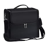 Maletín Maquillaje con Correa Estuche Cosméticos Grande Neceser Bolsa Maquillaje de Uñas Profesional Maleta de Makeup Organizador Beauty Case de Viaje Joyero y Manicura para Mujer, Nergo