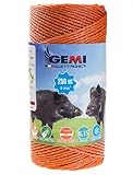 Gemi Elettronica Hilo Conductor Redondo para Pastor eléctrico Cerca eléctrica 250 MT 6 mm² Valla eléctrica Valla electrificada para animales jabalí vacas caballos perros cerdos gallinas zorros