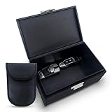 Ironstripe Bloqueador de Señal de Llaves del Coche | Jaula de Faraday 19 x 12 x 9 cm para Llaves del Coche | Caja Bloqueadora de Señal de Llave del Coche | Incluye Bolsa Faraday