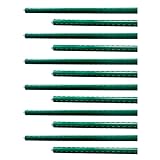 La Bolata - Pack de 12 tutores de acero plastificado para plantas de 1,1 x 180 cm, ideal para el cuidado del jardín. Varillas para el cuidado de plantas y arboles, para que crezcan de forma correcta