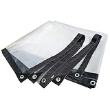 Transparente Espesar Impermeable Lona de plástico Paño al Aire Libre Balcón Ventana Jardinería Suculentas A Prueba de Lluvia Paño de Aislamiento LIUDINGDING (Color : Transparent, Size : 3x6m)