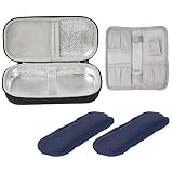 ProCase Bolsa de Insulina Organizador, Estuche Diabetico para Refrigeración de Insulina，para Tomar Bolígrafos de Insulina u Otros Suministros para Diabéticos -Negro