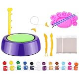 FENGXU Torno De Alfarero Eléctrica, Kit De Rueda De Cerámica Habilidad Hecha A Mano Y Cultivo De Intereses para Niños Principiantes(Color:púrpura)
