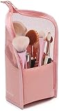Estuche Cosmético con Cremallera, Brochas de Maquillaje Bolsa, Organizador Brochas Viaje, para Mujeres Niñas Estuche Organizador de Pinceles de Maquillaje de Viaje Portátil (Rosa)