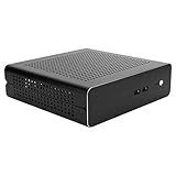 Carcasa para computadora de Bricolaje con chasis HTPC, Carcasa Mini-ITX de Fuente de alimentación DC-ATX de Aluminio Completa para computadora de Escritorio(Negro y USB3.0)