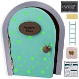 HOMYKIDS Puerta Ratoncito Perez que se abre - Casita Ratoncito Perez caja dientes - Puerta Raton Perez con estrellas que brillan en la oscuridad - Puerta Magica con certificado entrega dientes