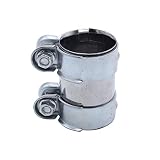 TAKPART Abrazadera de escape Conector de tubo Abrazadera doble Tubo de escape Terminal Ø 55 mm x95 mm 1K0253141M