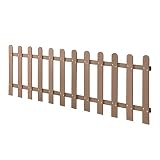 neu.holz Valla de jardín WPC 200 x 60 cm Elemento de Valla Compuesto de Madera-Plástico Red para Valla Marrón