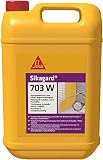 Sikagard 703W, Impregnación repelente al agua transparente, lista para su uso, para proteger las fachadas frente a la penetración del agua, 5L, Color Blanco
