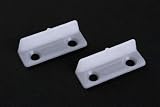 2 Guía de suelo para corrediza de herraje de plastico blanco 10 x 11mm