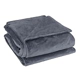 sourcing map Sourcingmap Manta para Sofá Cama Todas Las Estaciones Colección Suave T/F/Q - Gris Oscuro 1,5 x 2m, 200 x 150cm/78' x 59'(Largo x Ancho)