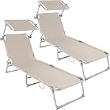TecTake Cama Hamaca Tumbona Plegable con Parasol Playa Jardín Exterior