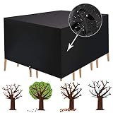 Funda Mesa Jardin Impermeable Cubiertas Cuadradas para Muebles Exterior Pequeño Terraza Sofa Sillas Protector