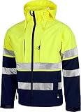Work Team Workshell Combinado con Alta Visibilidad, 2 Cintas Reflectantes. Hombre Marino+Amarillo A.V. M