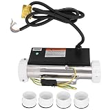LZKW Calentador de Agua eléctrico, termostato de Calentador de baño de Agua de SPA, Acero Inoxidable AC220-240V Impermeable 1KW para jacuzzis Bañeras de Masaje Piscinas de SPA Piscina pequeña
