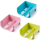3 Piezas Estante para Vino Apilable de Plástico, Estante de Cerveza para Frigorífico, Estante para Botellas de Agua Plástico Independiente, para Encimeras Cocina, Armario, Refrigerador(3 Colores)