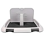 Caja de arena para perros, 3 colores, inodoro portátil para perros, inodoro para entrenamiento de cachorros, inodoro para gatos, valla para orinal para perros, orinal para orinar programado(negro)