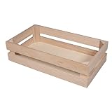 Rayher Caja de madera de fruta, para manualidades, 30,5x16,7x7,6 cm, incluye 2 ganchos, 62727000