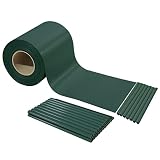 CCLIFE Tiras Privacidad PVC Valla Privacidad Jardin 19cm x 35m/50m Rollo de Valla Opaca Anti-UV Resistente a la Intemperie y Anti-desvanecimiento Protección contra el Viento con Clips de fijación