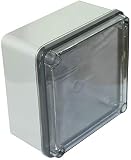 AERZETIX - Caja de Derivación Eléctrica Rectangular 105x105x60mm - Caja de Empalme/Distribución Impermeable IP65 - Lisa superficie - Cubierta Transparente - Fijación en Aplique - C45811
