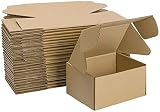 HORLIMER 15,3x10,2x7,6 cm Cajas de Carton con Tapa para Envios de Paquete, 25 Pack, Cajitas de Papel Kraft para Regalo o Embalaje, Marrón