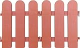 COMERCIAL CANDELA FELPUDOS Y ALFOMBRAS Valla para Jardín Plástico PVC Diseño Arco para Decoración y Proteger los Bordes del Césped, Patio o Jardineras en Tierra 5 Unidades (Marron)